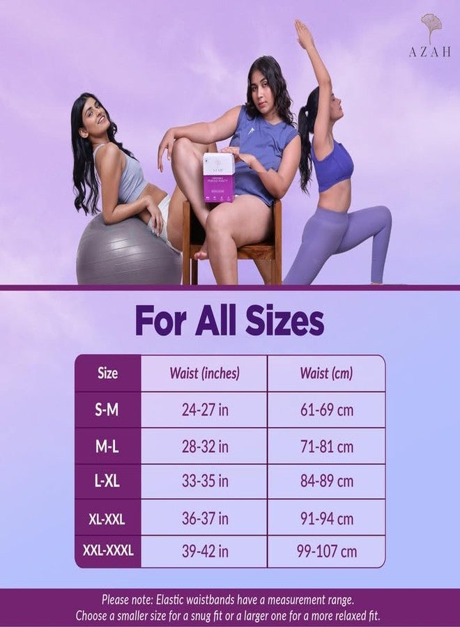 Azah Period Panty for Girls [L-XL, Pack of 5] | Leak Proof & Rash Free | Disposable Period Panty for Women Heavy Flow | 12 Hrs Protection | Super Absorbent 360° Coverage | All Night Protection - Image 5